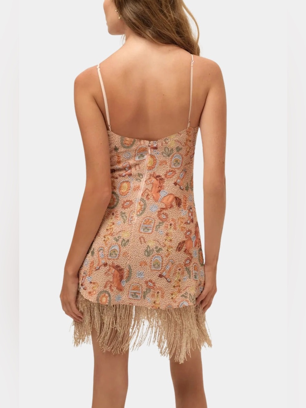 NWT For Love & Lemons Giddy Up Beaded Mini Dress ✨ - Picture 2 of 3